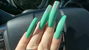 Tips & maintenance acrylic mint nails. Mint Green Long Acrylic Nails With Holograpic Tips Vlog Youtube