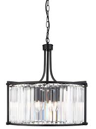 Find ceiling lights at ikea. Victoria Crystal 5 Light Drum Ceiling Pendant Matt Black 8295 5bk