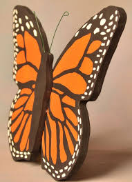 Wooden Monarch Butterfly Yard Art Woodwork Sign Wood Butterfly Yard Art Intarsia Wood Patterns