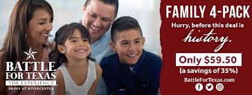 • download the family guide • exhibit wins thea award • watch video clips from the cast • educator materials & teacher's guide. Battle For Texas The Experience Home Facebook