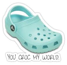You Croc My World Blue Croc Sticker By Daria Smith Crocs Cute Shoes Roller Girl