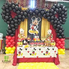 How great is this mickey mouse birthday party! Mickey Mouse 1st Birthday By Us Azconaevents Balloons Mickeybal Mickey Mouse Birthday Decorations Mickey Mouse First Birthday Mickey Mouse Party Decorations