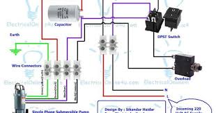 single phase 3 wire submersible pump control box wiring diagram electrical circuit 95 240sx fuse