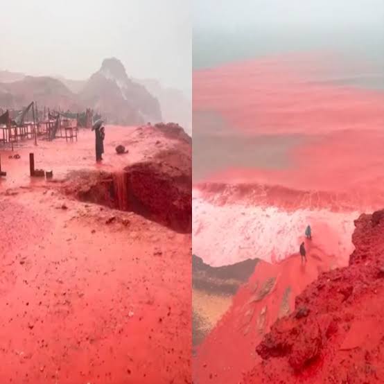 Video: Iran's Hormuz coast turns red overnight: Is it a toxic warning or  rare natural marvel? Here's what scientists say - The Economic Times