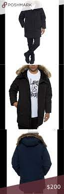 Nwt Sean John Fur Trim Snorkel Parka Coat 3 4 Faux Fur Hood Parka Coat Fur Trim