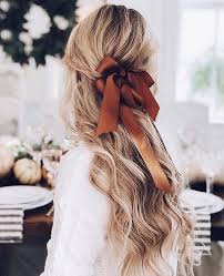 All Tied Up Half Up Half Down Hairstyles With A Bow Hair Styles Hair Long Hair Styles