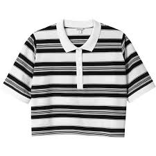 Black And Grey Striped Polo Shirt Monki Beata Top 32 Liked On Polyvore Featuring Tops Shirts Crop Tops Monki Sleek Stripes Stri Polo Shirt Design Polo Shirt Outfits Black Stripes Tops