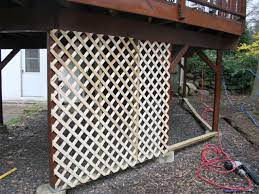 Adding Lattice To The Bottom Of A Deck Diy Deck Lattice Deck Under Deck Storage