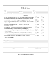 This Physical Activity Readiness Questionnaire Should Be Used As An Evaluation Tool For Doctors Personal Training Business Counseling Help Health History Form