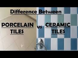 Both tiles are manufactured similarly using baked clays, so it is ceramic and porcelain tiles can be any color and even made to look like other materials, such as wood or natural stone. Difference Between Porcelain Tiles And Ceramic Tiles Youtube
