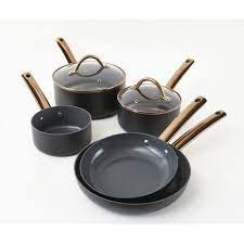 Symple Stuff Symple Stuff Hallowell 7 Piece Aluminum Non Stick Cookware Set Cookware Set Symple Stuff Pots And Pans Sets
