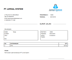 Surat ini, wajib dibuat oleh pihak ekspedisi (vendor). Panduan Software Akutansi Online Jurnal