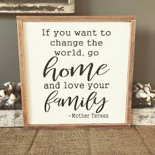 Mother Teresa Quote Wood Framed Sign Thebarndoorcompany Etsy Com Mother Teresa Quotes Wood Frame Sign Love Your Family
