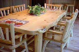 Log furniture dining room tables and chairs can vary in style and size. Explore Rustic Log Dining Game Roon Table Sets