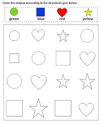 Identify Shapes And Color Them Worksheet Shape Worksheets For Preschool Shapes Preschool Preschool Math Worksheets