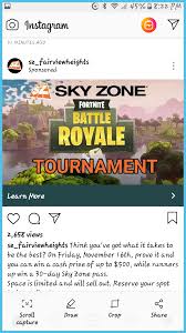 Sky zone offers a variety of exciting trampoline park attractions and programs in newnan ga, including fortnite tournament. Sky Zones Fortnite Tournament Fellowkids