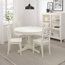 Ikea mange debout surprenant table haute industrielle carrée en bois et métal madison fait partie de incroyables ikea mange debout galerie d'images. Ingatorp Table Extensible Blanc 110 155 Cm Ikea