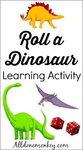 Roll A Dinosaur Learning Game All Done Monkey Kids Learning Activities Elementary Stem Activities Learning Games