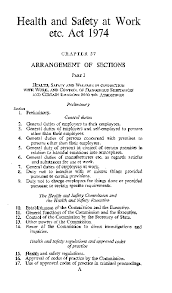 Before sharing sensitive information, make sure you're on a federal gove. Pdf Health And Safety At Work Etc Act 1974 Arrangement Of Sections Part I Health Safety And Welfare In Connection With Work And Control Of Dangerous Substances And Certain Emissions Into The