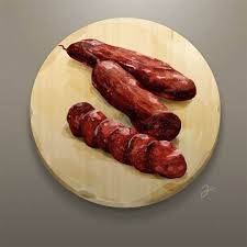 The Food Illustration Food Illustrations Food Chinese Sausage