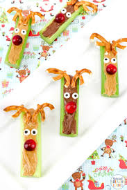 Kick off christmas dinner or your holiday party with these delicious christmas appetizer ideas. Rudolph Celery Snacks Healthy Christmas Snack Idea Natural Beach Living