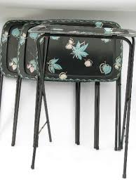 I Think Our Tv Trays Looked A Little Better Tv Trays Metal Tv Trays Vintage Tv Trays