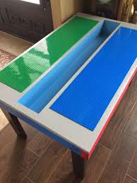 Lego Table Made From 2x4 And 3 4 Mdf 8 10 Base Plates Built In Tray Lego Table Diy Lego Table Lego Room