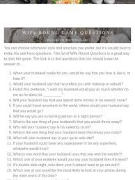 Well, what do you know? Weddingforward Posts From 250 Newlywed Game Questions For Any Crowd For 01 11 2019 Milled