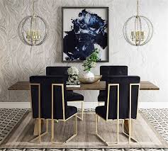 Create the perfect upholstered dining chair for your space with your choice of fabric and detail! Allison Tufted Velvet Dining Chair With Gold Legs