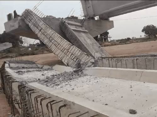 Under-Construction Bridge Collapses In Peddapalli District in Telangana