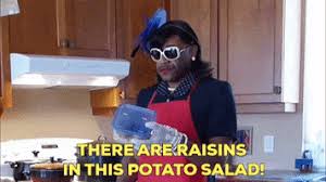 It is generally considered a side dish, as it usually accompanies the main course. Raisins In This Potato Salad Gifs Get The Best Gif On Giphy