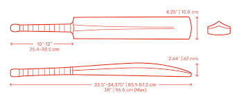 Cricket bats are available in different sizes and you should choose the size as per your height and age. Cricket Bat Dimensions Drawings Dimensions Com