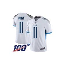 Despite the nfl relaxing the policy on jersey numbers certain positions can wear, don't expect tennessee titans wide receiver a.j. Limited Men S A J Brown White Road Jersey 11 Football Tennessee Titans 100th Season Vapor Untouchable Size 40 M