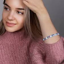 Finift Enamel Bracelet Iris Bloom