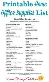 Free Printable Home Office Supplies List Office Supplies List Home Storage Solutions Home Office Storage