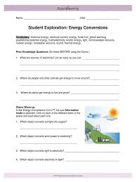 Find out how electrical current is generated and how living things get energy to move and grow. Energy Conversions Se Gizmo Fuels Fossil Fuels