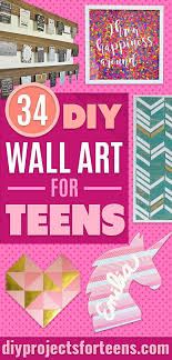 34 Really Cool Diy Wall Art Ideas For Teens Diy Wall Art Cheap Diy Wall Art Wall Decor Bedroom Girls