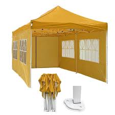 Most tent bags are made up of canvas, nylon or polyester. 10 X20 Waterproof Pop Up Canopy Tent With Sides The Display Outlet