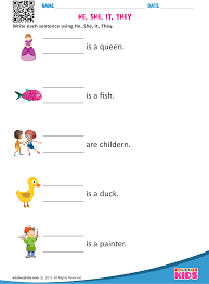 Play, learn, and grow, together! He She It They Pronoun Worksheets English Worksheets For Kindergarten English Worksheets For Kids