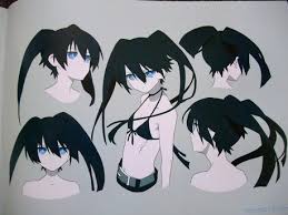She wields an arm cannon and a katana. Anime Reference Sheets Character Settei Black Rock Shooter Ova Black Rock Shooter