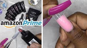 Diy Testing A Polygel Nail Kit From Amazon Prime Leafu By Modelones Youtube Nail Kit Polygel Nails Pedicure Kit