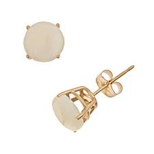 From simple & classic to geometric, bars & bold. 14k Gold Opal Stud Earrings