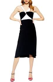 Topshop Twist Neck Halter Midi Dress Midi Cocktail Dress Cocktail Dresses Online Nordstrom Dresses
