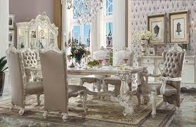 Dining room ideas for whether you're looking for dining room furniture inspiration or are in search of small or large dining room decorating ideas, we have all the inspiring. Buy Acme 61145 Versailles Dining Table Set 7 Pcs In Gray White Polyurethane Online