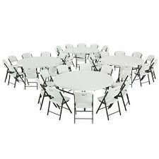 Lifetime Combo 4 72 Round Commercial Grade Folding Tables And 40 Folding Chairs White Granite Sam S Club White Granite Folding Table Folding Chair