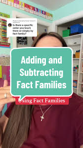 Replying to @Beverly Greer Gross How to teach addition and subtraction  using fact families — We order them based
