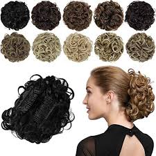 Hmd messy bun hair piece hair with elastic rubber band extensions hairpiece synthetic hair extensions scrunchies hairpiece for women (tousled updo bun, 27/85) (tousled updo bun, 12h24 (light brown mix natural blonde)) 3.9 out of 5 stars. Rosebud Chignon Hairpiece Curly Bun Extensions Scrunchie Updo Hair Pieces Synthetic Combs In Messy Bun Hair Piece For Women Buy Online At Best Price In Uae Amazon Ae