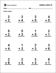 Printable Addition Within 10 Worksheet Worksheets Free Printable Word Searches Addition Printables