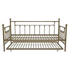 Minehead metal daybed with trundle color: Full Milan Metal Daybed And Trundle Gold Room Joy Target