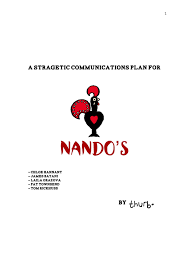 Doc A Strategic Communications Plan For Nandos Document